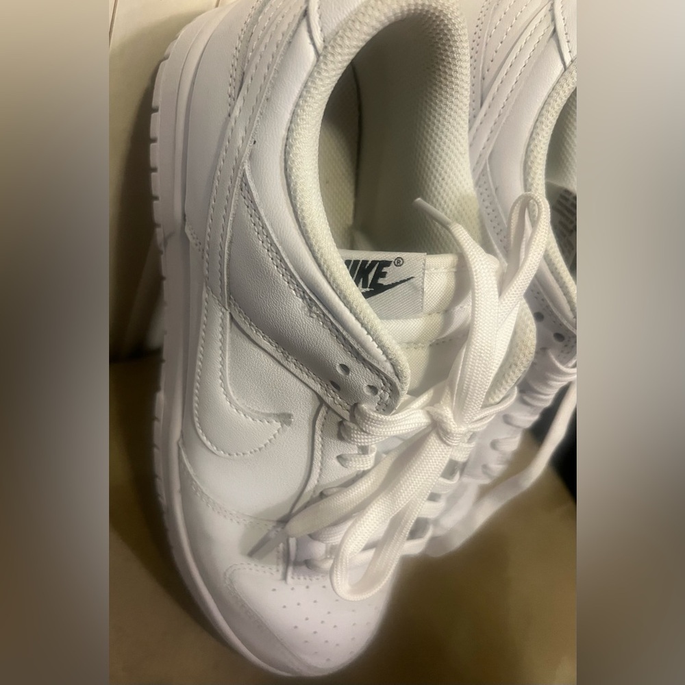 Nike Womens Dunk Low 'Triple White' DD1503-109 I9.5